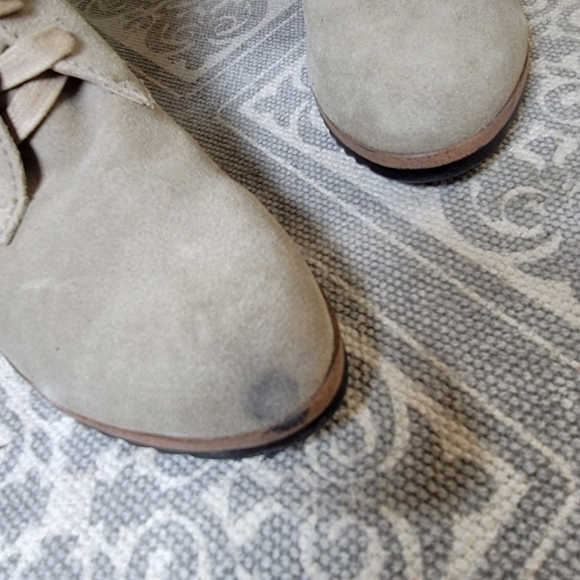 Susina | 7 'Reid' Suede Lace-Up Wedge Booties ankle boots - Picture 7 of 15